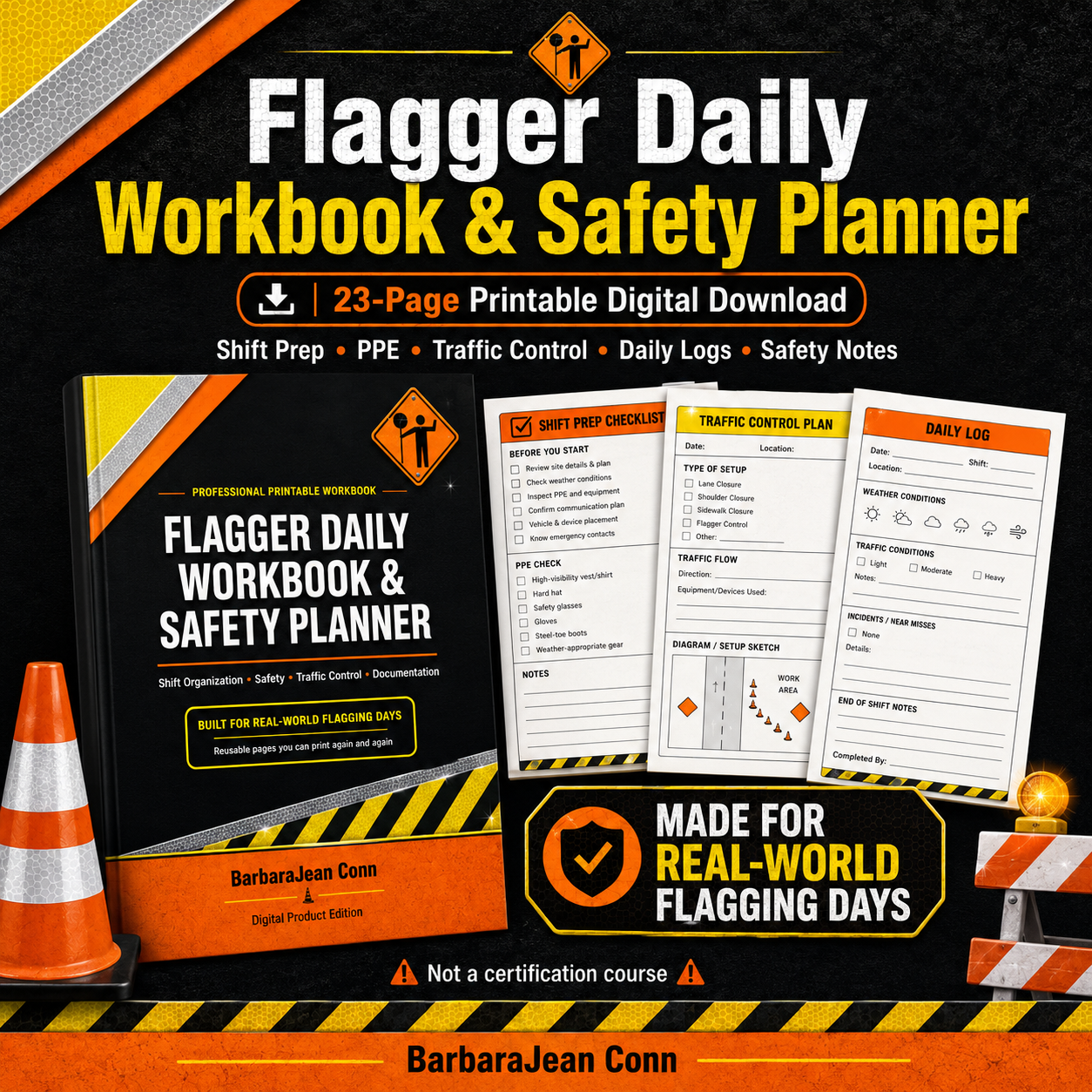 Flagger Daily Workbook & Safety Planner